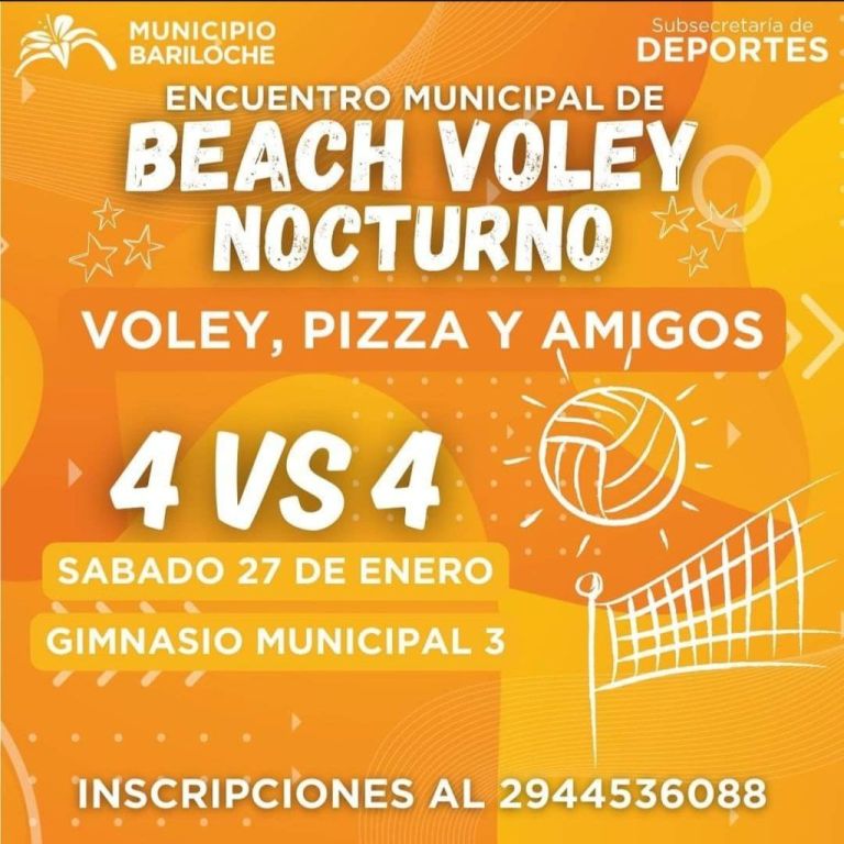 Se Viene Un Imperdible Encuentro Municipal De Beach V Ley Nocturno