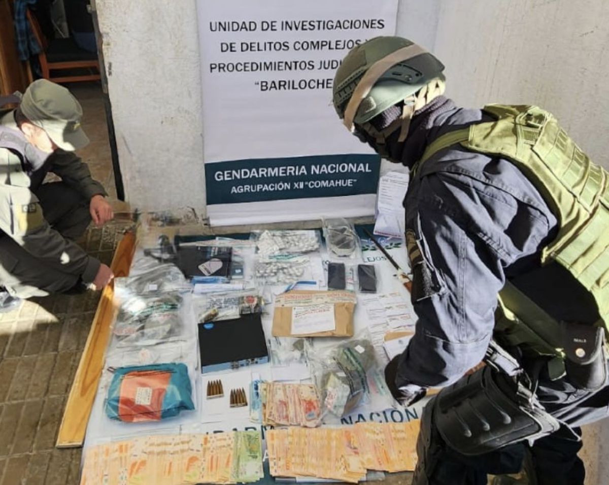 En importante allanamiento, Gendarmería secuestró marihuana, cocaína y un arma de fuego