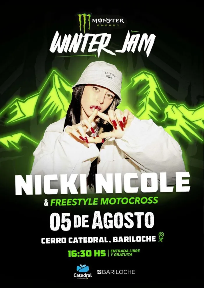 Fiesta de la Nieve: Nicki Nicole se presenta este sábado en el Cerro Catedral