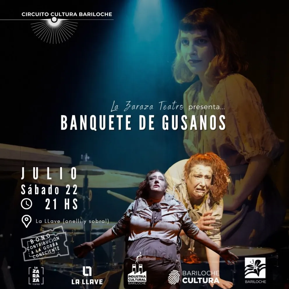 Este sábado se presenta “Banquete de Gusanos” a las 21 en La Llave