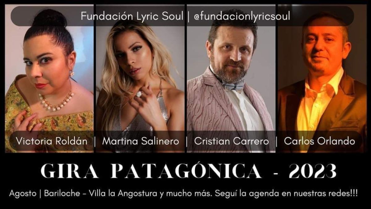 Artistas de la Fundación Lyric Soul llegan a Bariloche con su Gala Lírica Veneciana