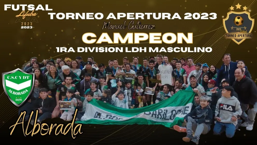 Alborada goleó a Estudiantes y fue campeón del Torneo Apertura de futsal