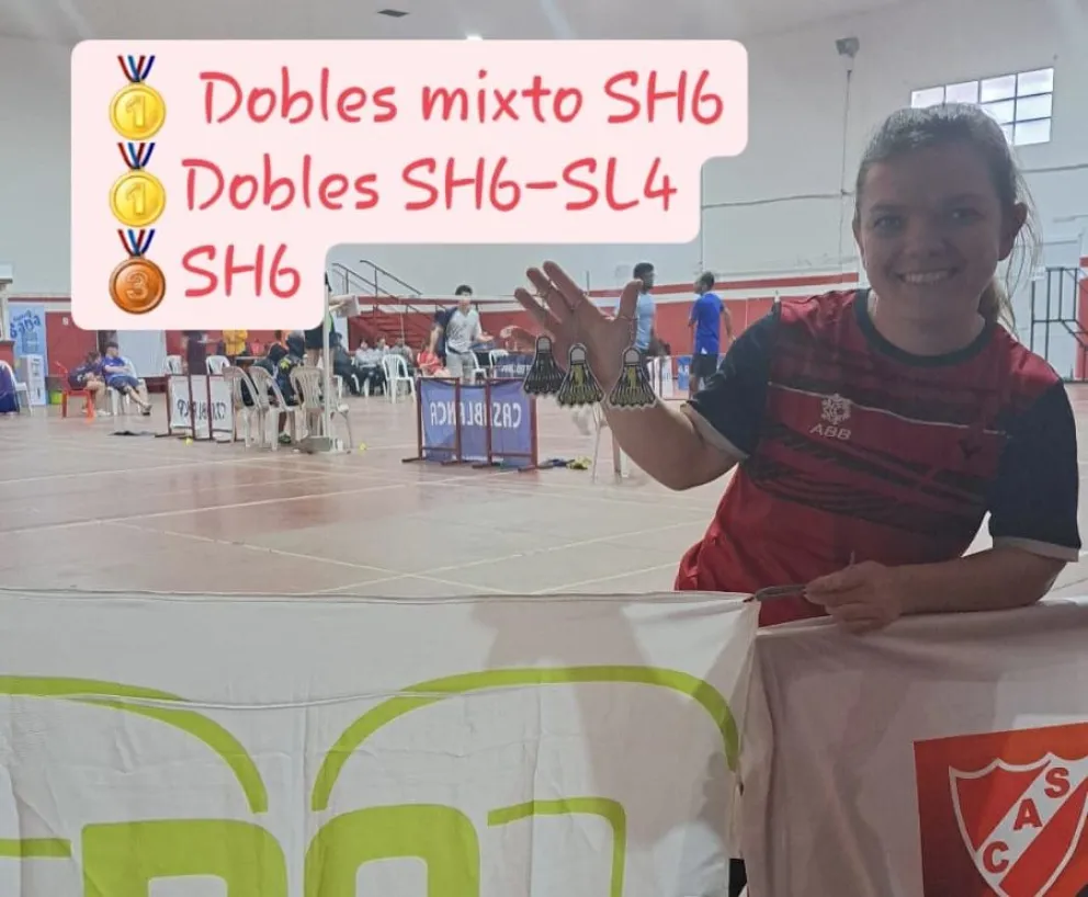 “Plumas” de oro y bronce para Karina Loyola en el nacional de bádminton 