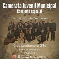 La Camerata Juvenil Municipal Bariloche presenta su nuevo repertorio este sábado 16 en La Llave
