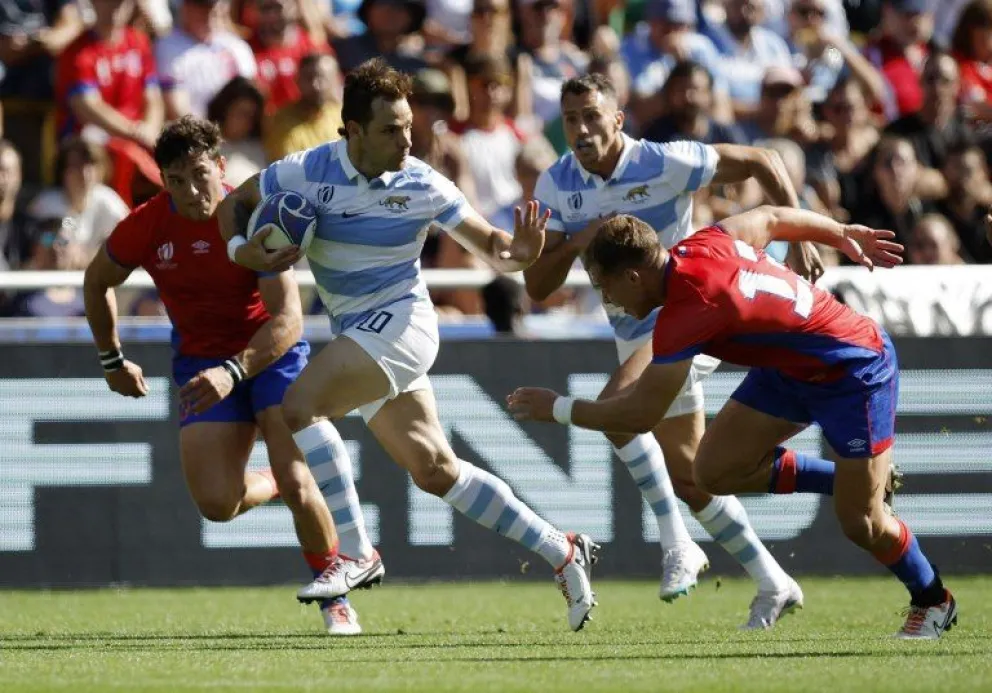 Los Pumas derrotaron a Chile 59-5 en el Mundial