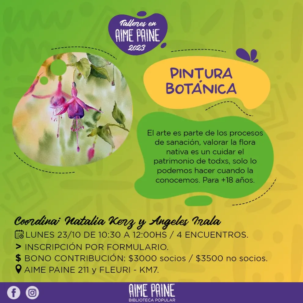 Con una agenda nutrida de propuestas, la Biblioteca Popular Aime Paine  invita a diseñar su futuro