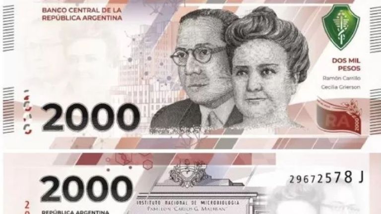El BCRA puso en circulación billetes de $2000 de la familia Heroínas y Héroes de la Patria