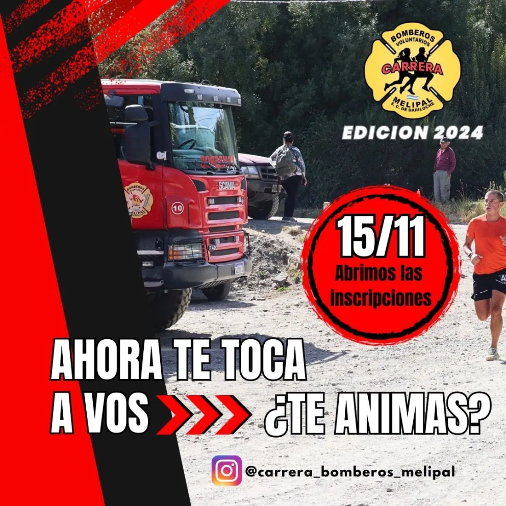 Continúan las inscripciones para la Carrera Bomberos Melipal 2024