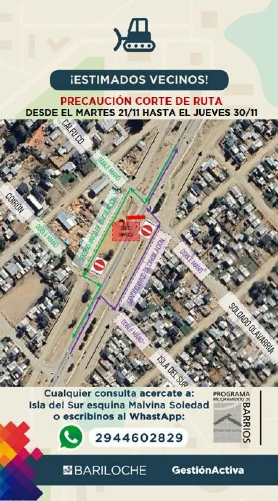 Por obra del pluvial, se cortará la avenida Juan Herman