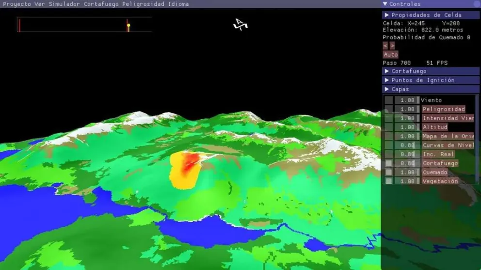 Desarrollan un sistema de simulación para mitigar incendios forestales
