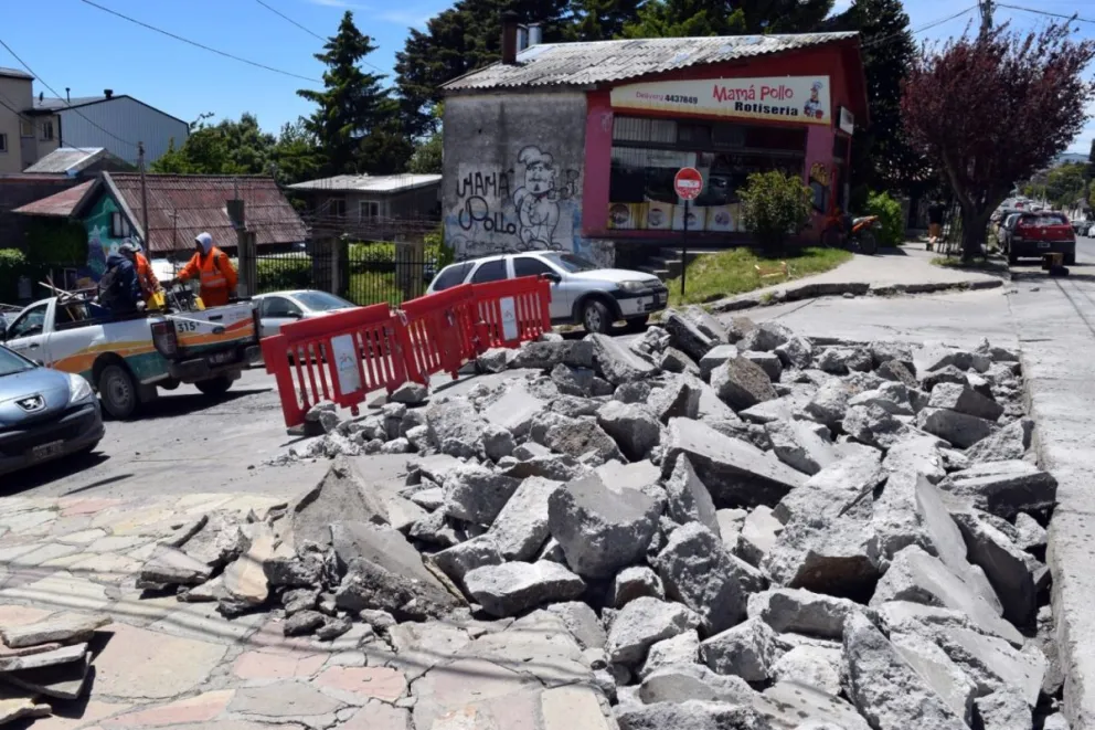 Precaución en Tiscornia y Palacios por reparación del pavimento