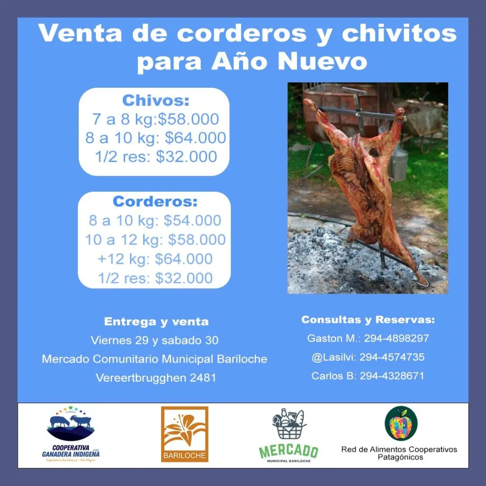 Vuelve la venta de chivos y corderos para Fin de Año al Mercado Comunitario