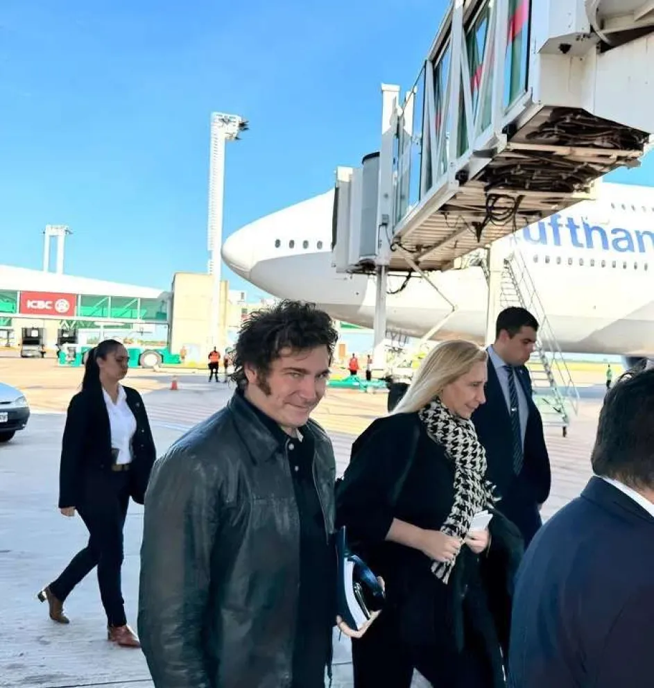 Milei llega a Suiza para participar del Foro Económico Mundial en Davos