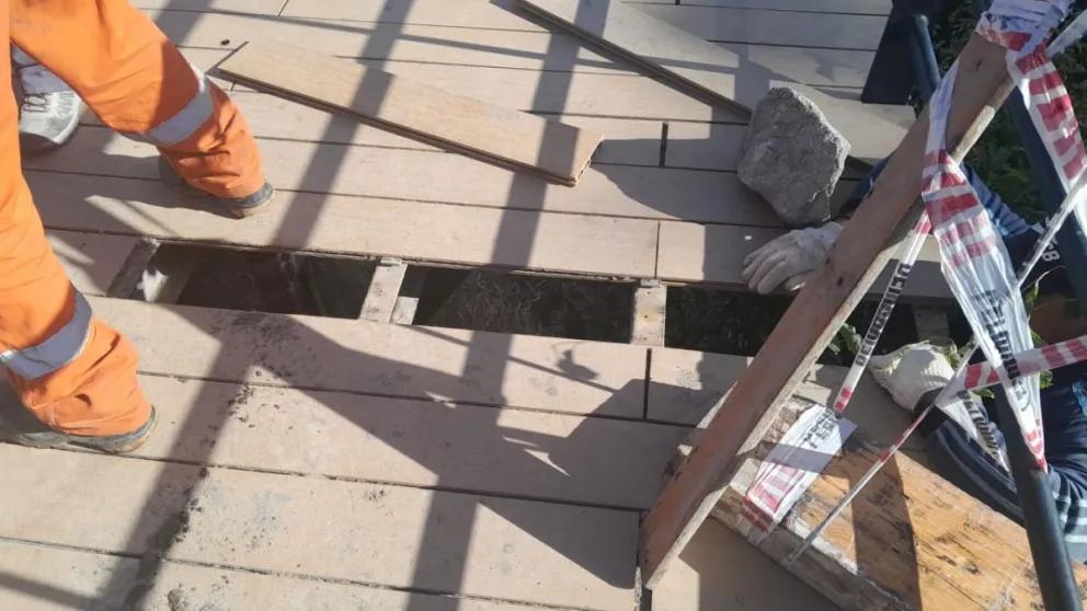 Realizan tareas de limpieza y mantenimiento en Punto Panorámico