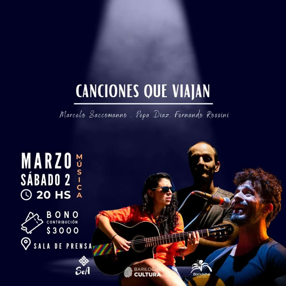 El sábado 2 de marzo SEA Produce presenta “Canciones que Viajan”