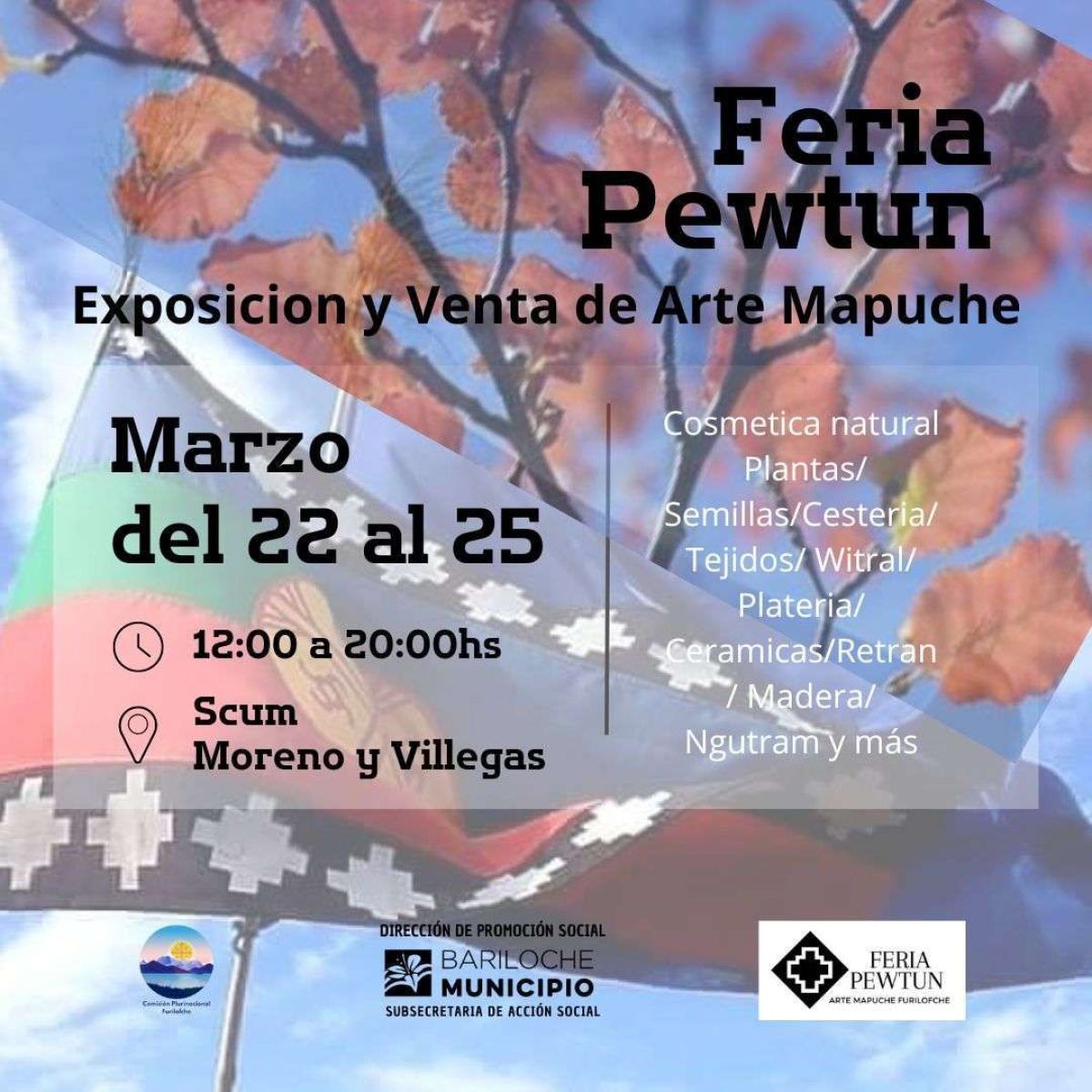 Arte Mapuche durante el fin de semana en Bariloche
