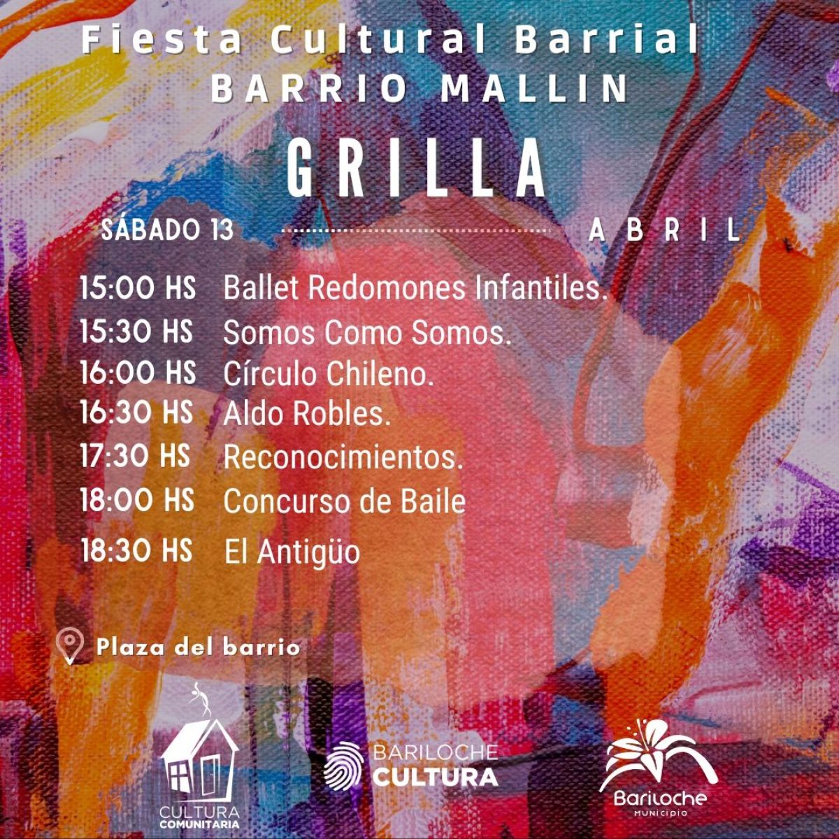 Este sábado es la Fiesta Cultural Barrial en El Mallín