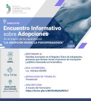 Jornada presencial en Bariloche: "La adopción desde la psicopedagogía" 