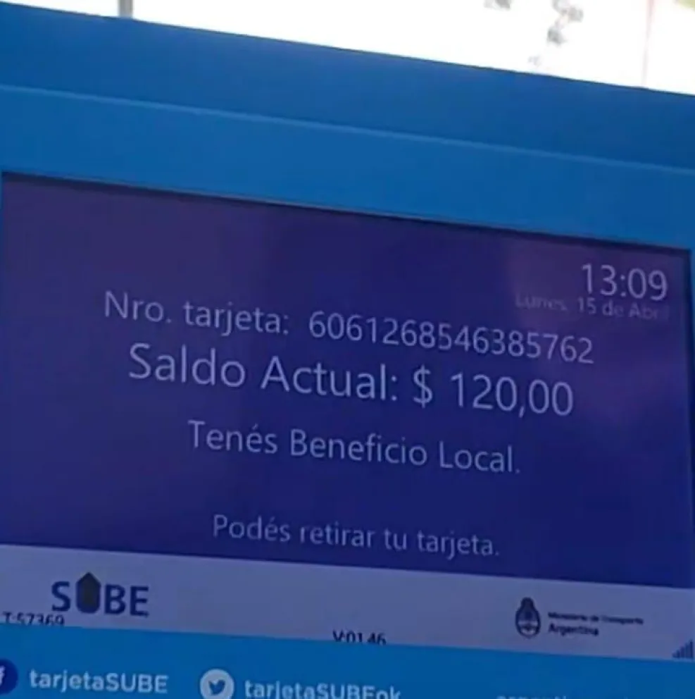 ¿Cómo activar el beneficio local en tu tarjeta SUBE?