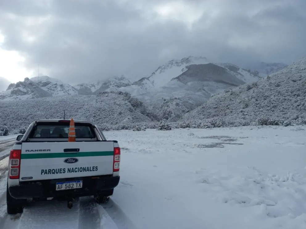 Alerta por viento y nevadas: recomendaciones para circular este martes en el Parque Nacional