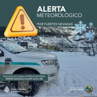 Alerta meteorológica por nevadas para el lunes 20 de Mayo