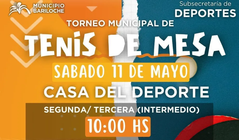 Este sábado se juega un torneo de Tenis de Mesa municipal