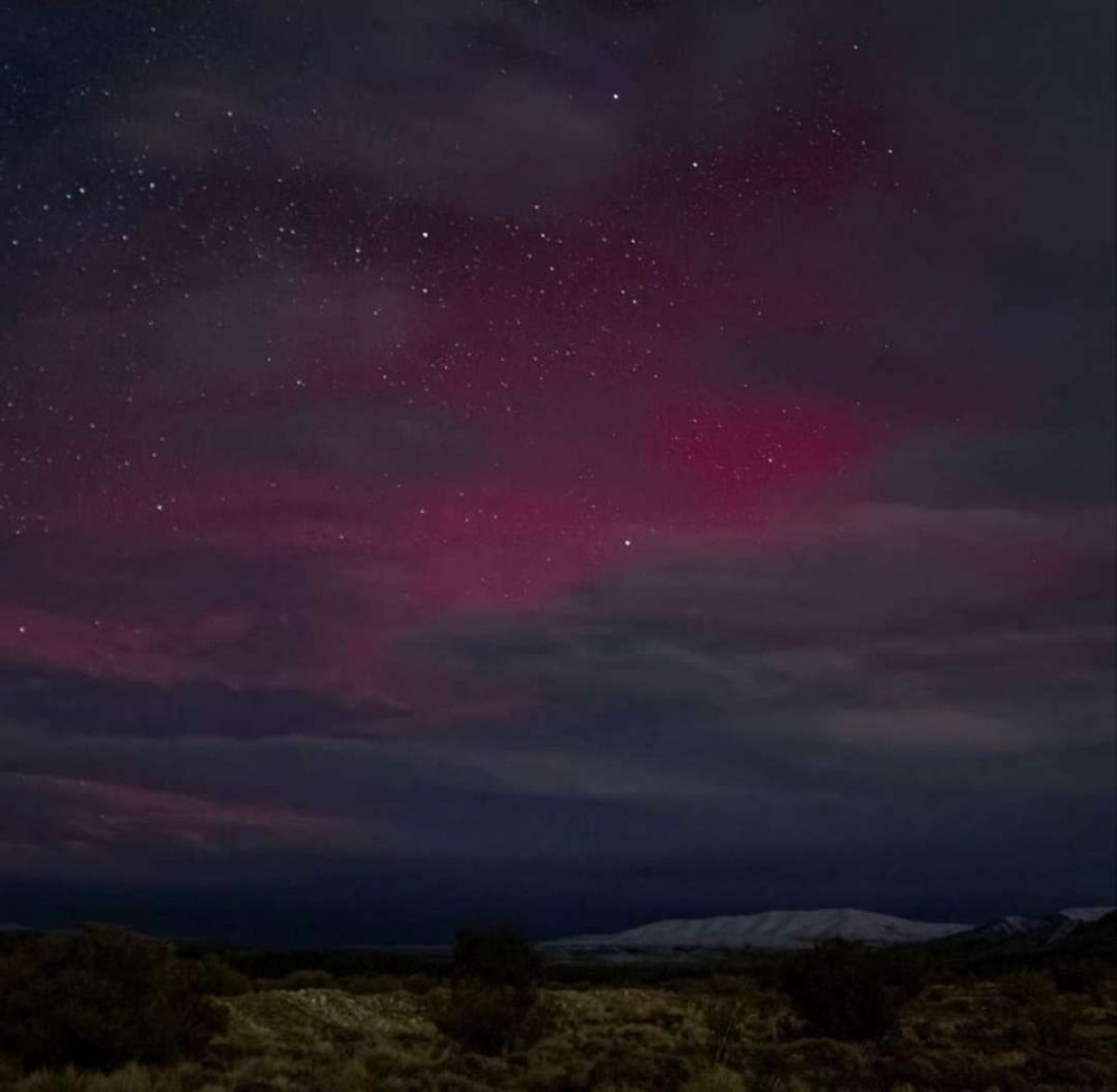 La aurora austral de Ushuaia también se vio en Bariloche