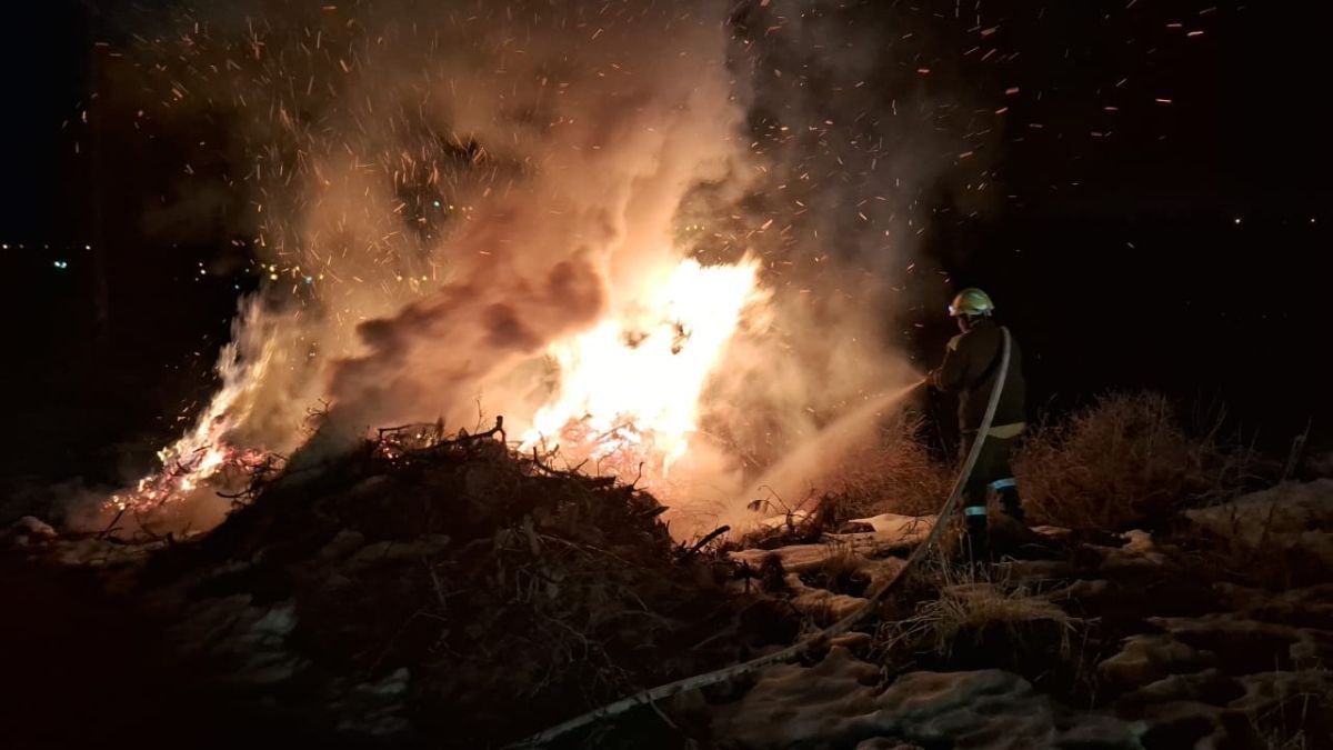 Video: El SPLIF intervino en un incendio de residuos forestales junto a Circunvalación