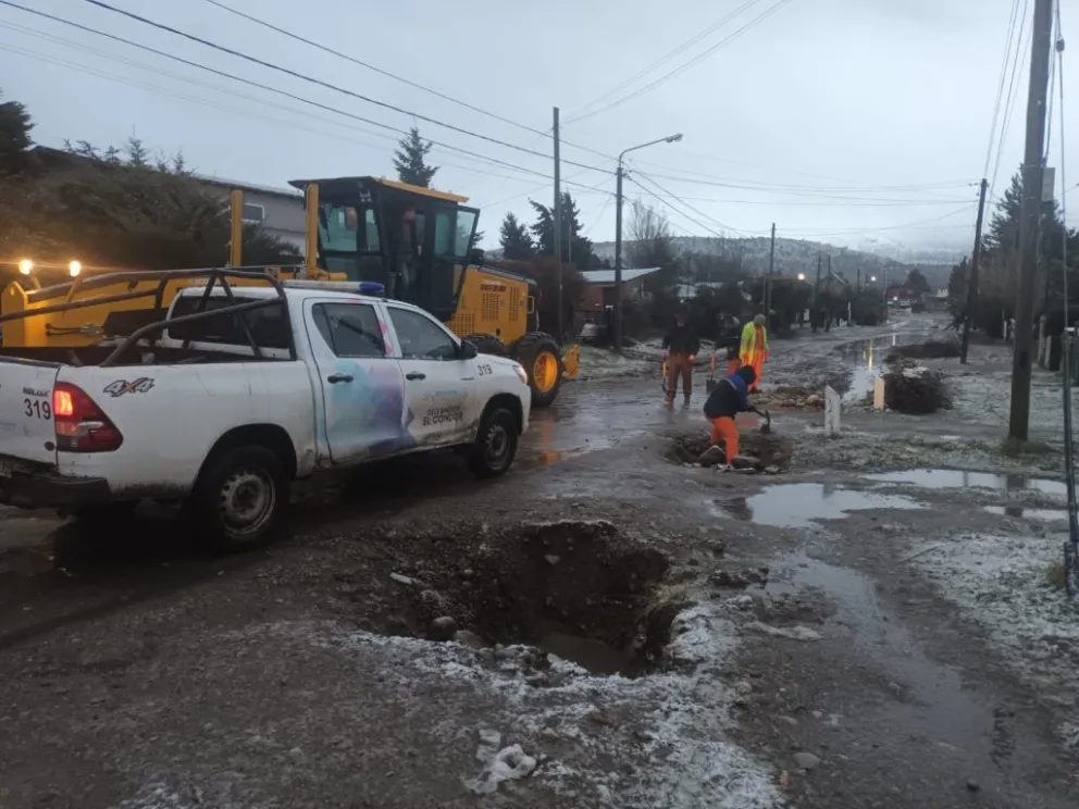 La Delegación El Cóndor trabaja ante el temporal con las nuevas máquinas