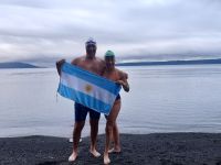 Pescader y Mansilla fueron campeones sudamericanos de aguas frías en Chile