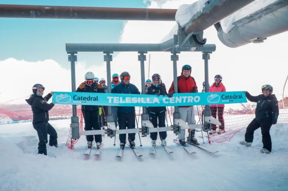 Walter Cortés participó de la inauguración de la Telesilla Centro