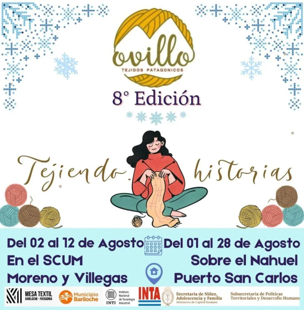 Invitan a la 8ª edición de "Ovillo, Tejidos Patagónicos"