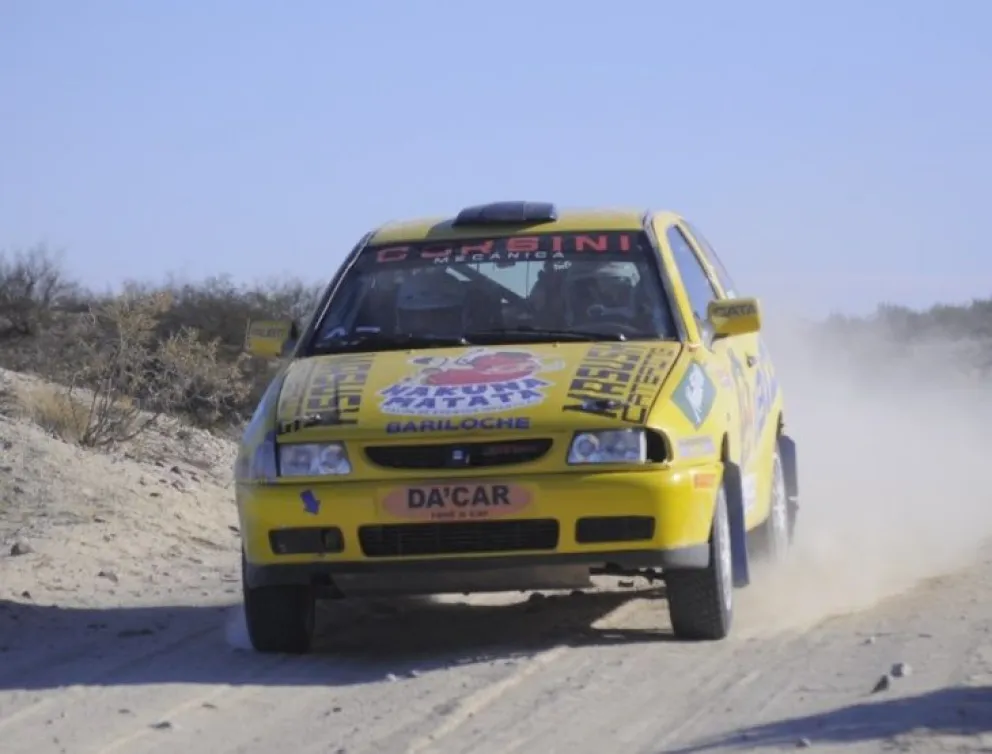 El barilochense Emiliano Corsini tuvo su debut en el rally Vuelta de la Manzana