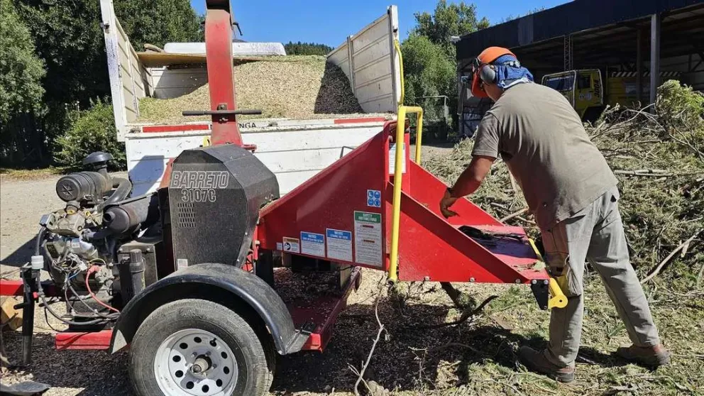 Así es el servicio de chipeo para reducir el combustible forestal