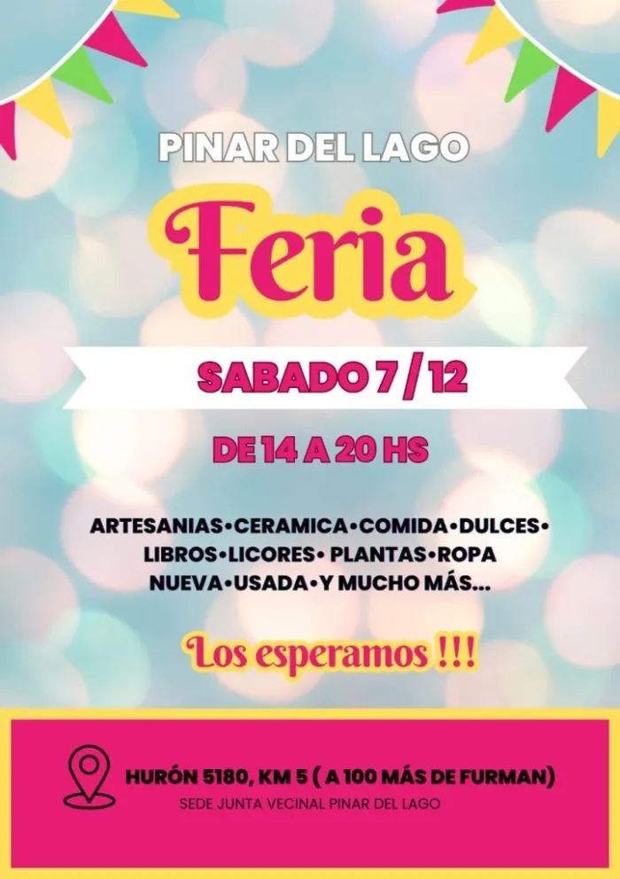 Invitan a la Feria Vecinal Pinar del Lago el próximo sábado