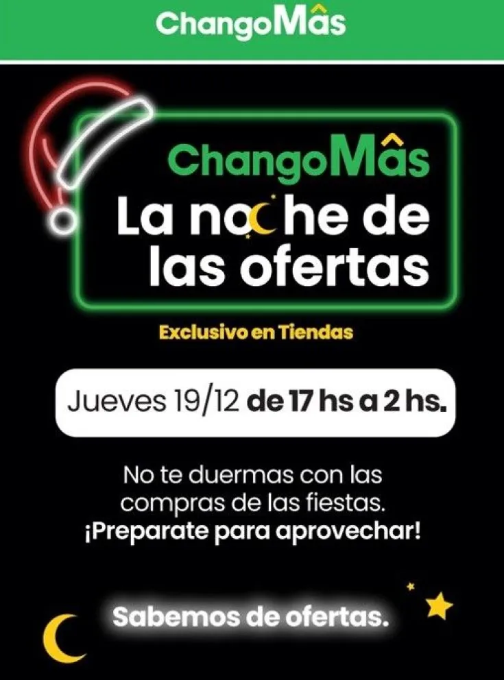ChangoMâs se suma a la tradición de los eventos nocturnos con “Noche de ofertas”
