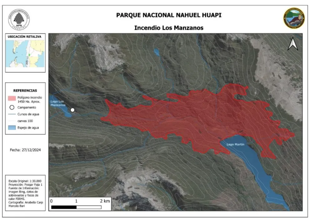 Incendio "Los Manzanos" en el Parque Nacional Nahuel Huapi: Actualización de la situación