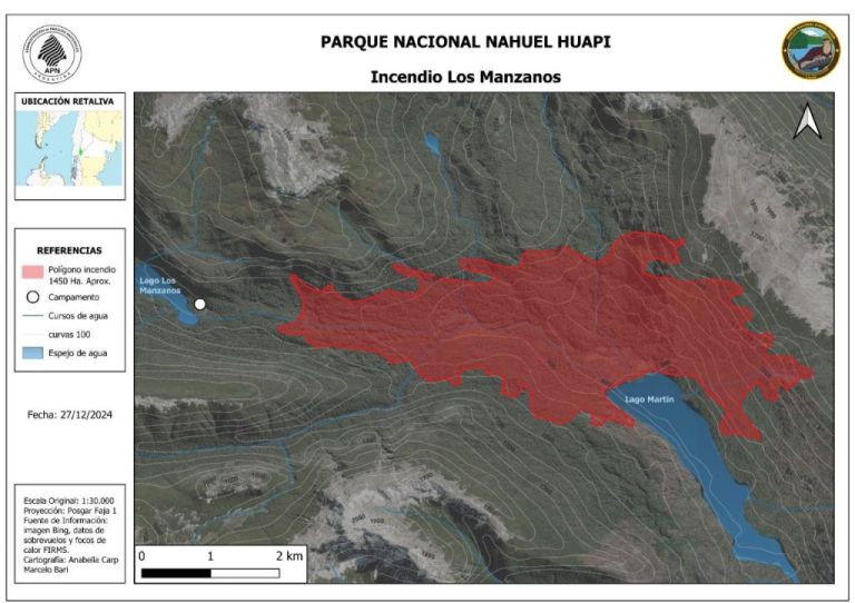 Incendio Los Manzanos En El Parque Nacional Nahuel Huapi