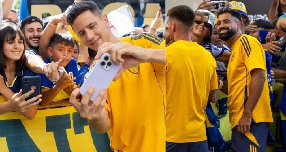 Una multitud recibió a Boca en Santa Fe para su primer partido oficial del año