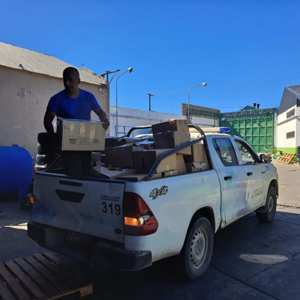 El Municipio colaboró con donaciones para los afectados por los incendios en El Bolsón