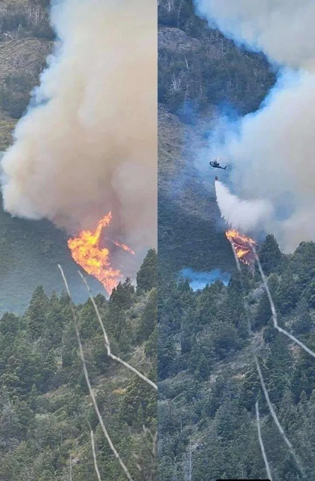 Incendio en el cerro Meta: el SPLIF colabora con Parques Nacionales