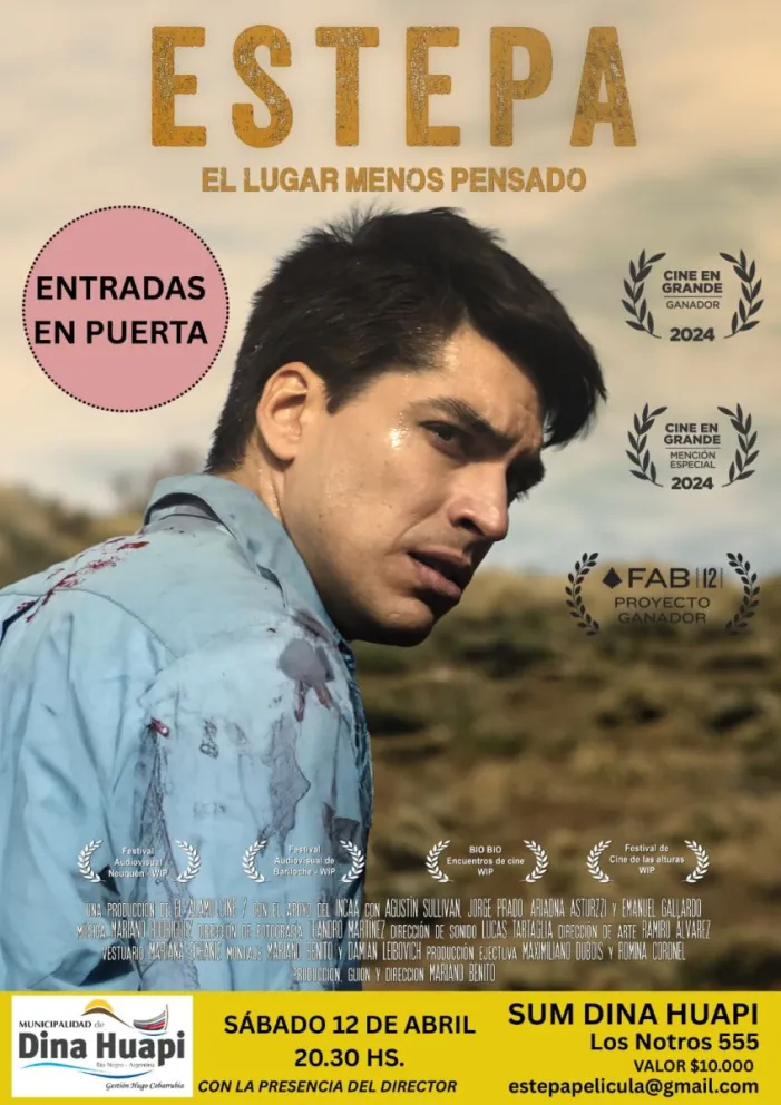 Dina Huapi: proyectan la premiada película "Estepa" con presencia de su director