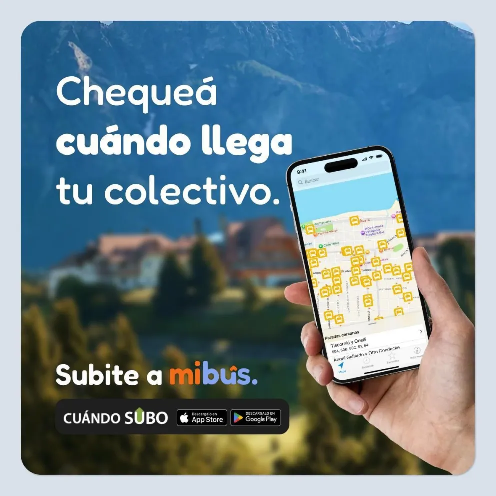 Ya está disponible en Bariloche la app “Cuándo SUBO” para saber a qué hora pasa el colectivo